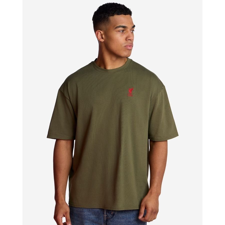 Liverpool Oversized T-Shirt Liverbird - Khaki Green - Men's-SoccerKits Hub | Buy Soccer Jerseys Online